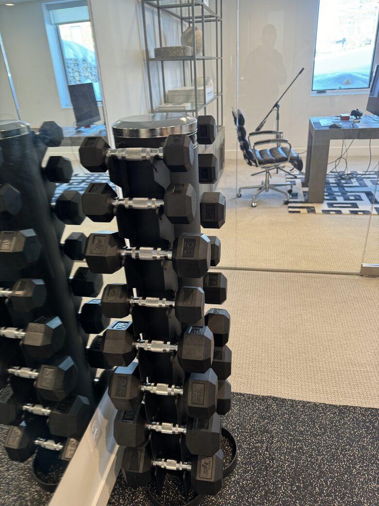 Gym on lower level of home