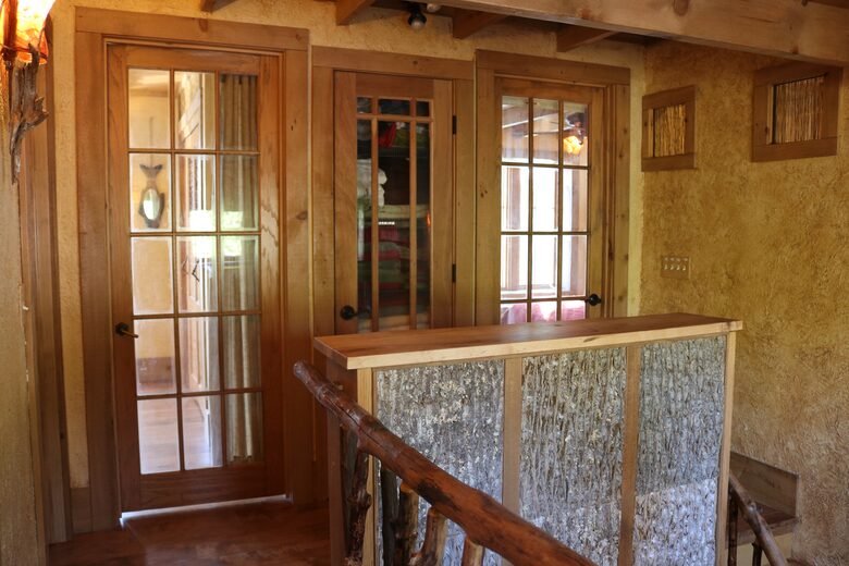 Two bedrooms upstairs, each with a bathroom