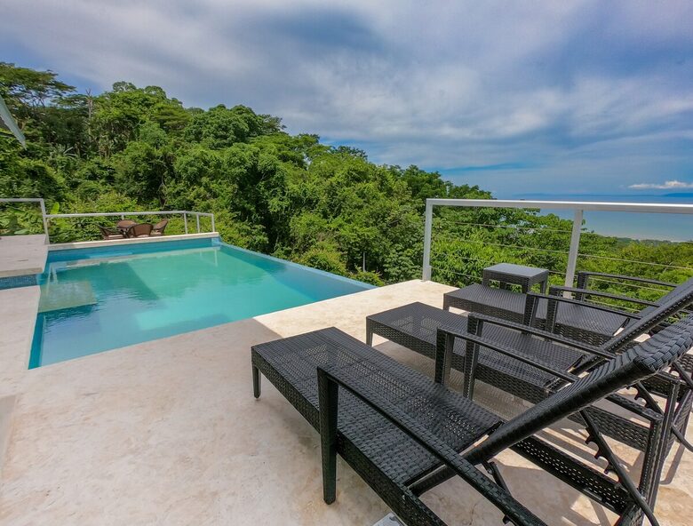 Infinity Edge Pool Above Carara Rainforest and Pacific Coast - Tarcoles, Costa Rica