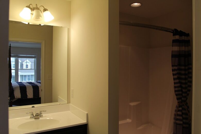 Upper level primary bedroom full bathroom