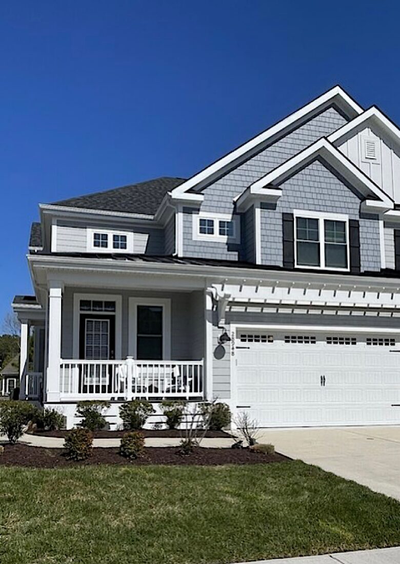 Front view of twin home villa