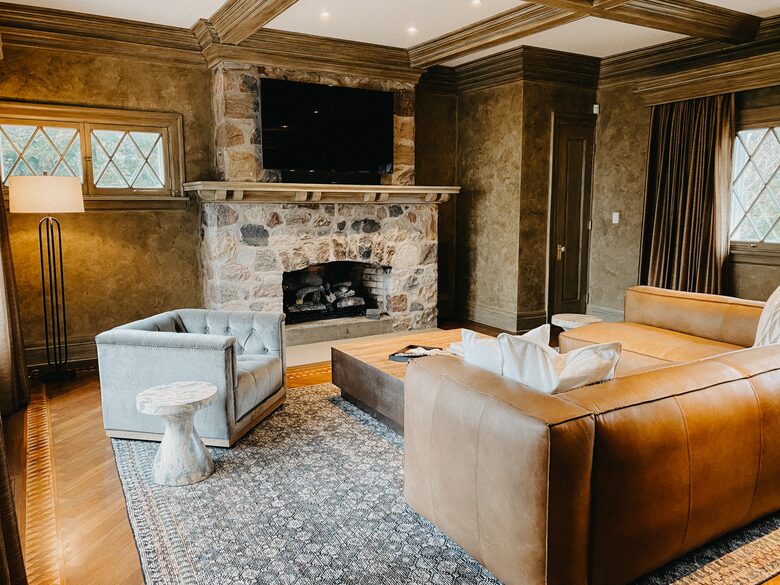 Den/Bar with Fireplace