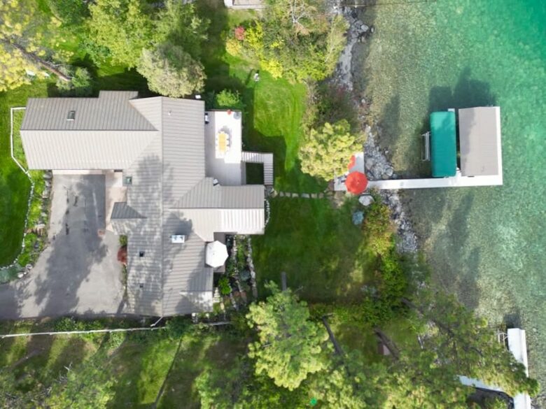 Private Flathead Lakefront Estate with Dock, Hot Tub & Panoramic Mountain Views - Rollins, Montana