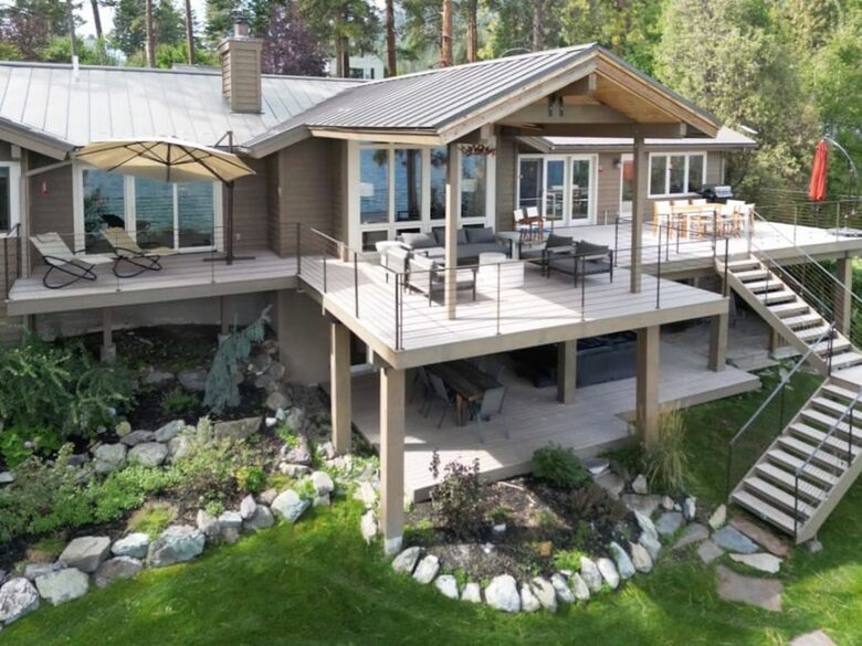 Private Flathead Lakefront Estate with Dock, Hot Tub & Panoramic Mountain Views - Rollins, Montana