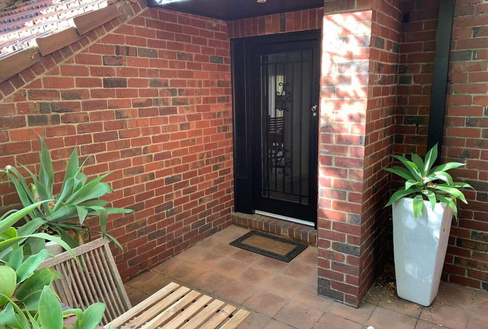 Main entrance to 1930s townhouse