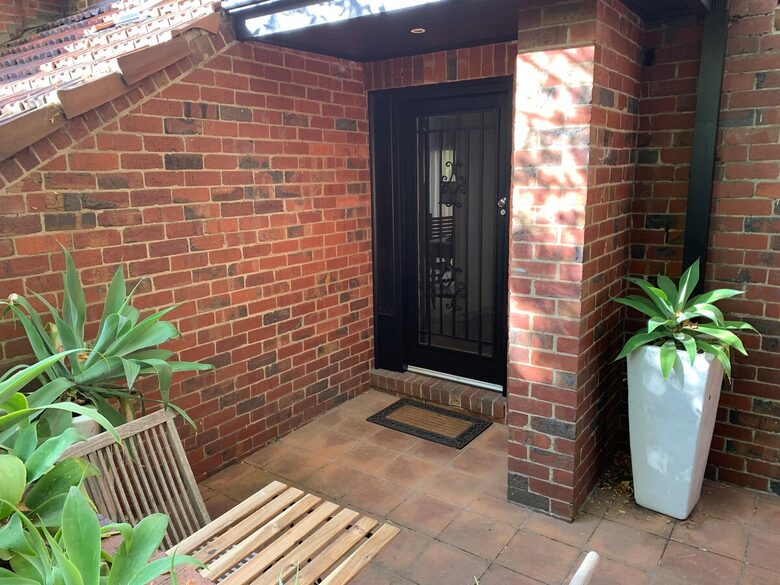 Main entrance to 1930s townhouse