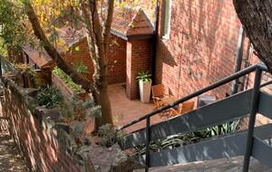 Front entry courtyard