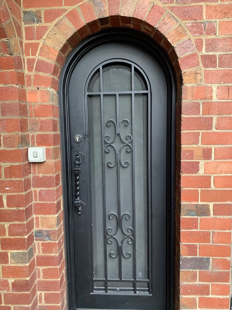 Separate entrance door to studio