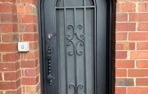 Separate entrance door to studio