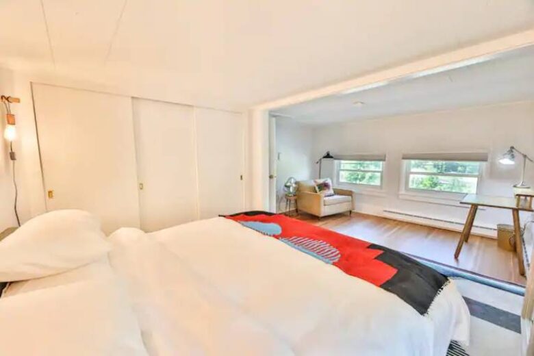 Master Bedroom with view of Creek.