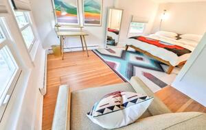 Master Bedroom + Pullout Sleeper Chair