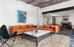Plenty of room to stretch out or entertain, with pool views