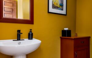First floor powder room