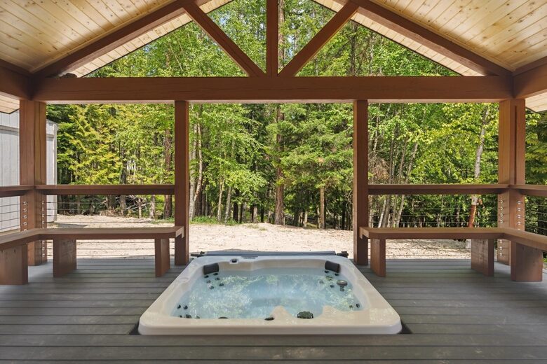 Forest Retreat with Covered Hot Tub Near Whitefish Mountain Resort - Whitefish, Montana