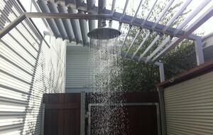 Enjoy the outdoor shower
