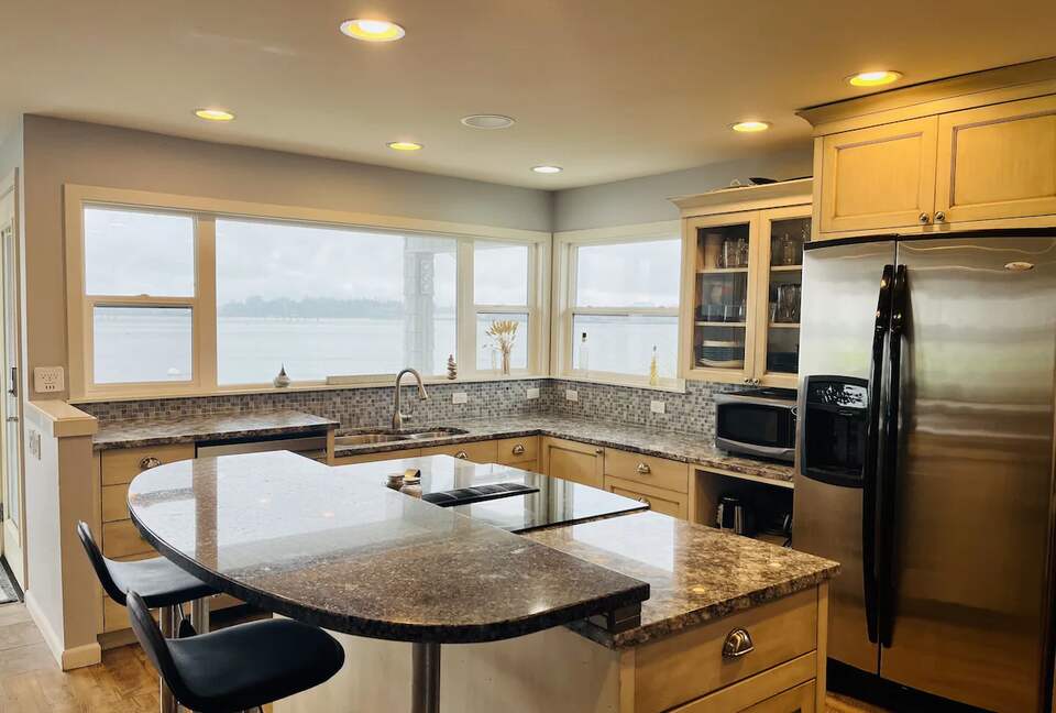 Kitchen with stainless appliances