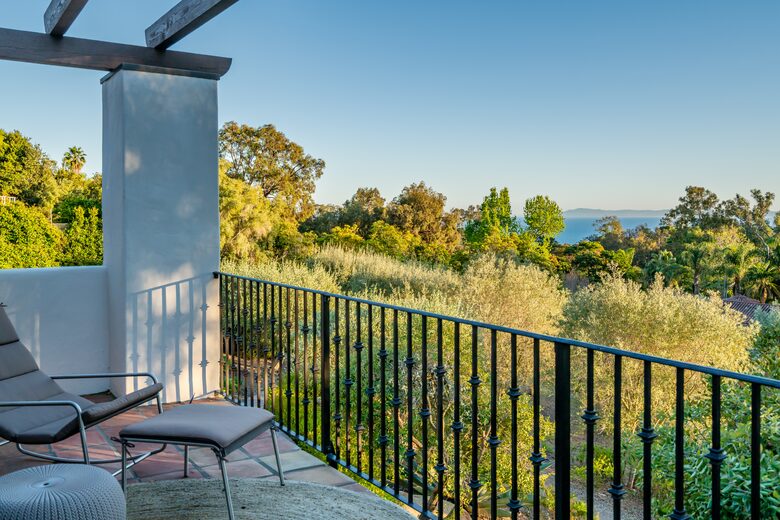 View from living room balcony of the Santa Barbara ocean front