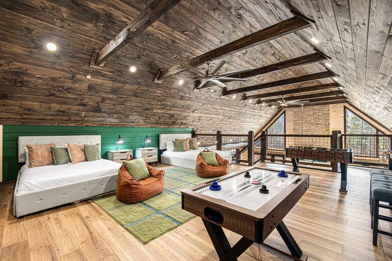 Luxury Cabin Near Pigeon Forge with Indoor Pool, Sports Court & Theater - Sevierville, Tennessee
