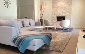 Great room and fireplace seating