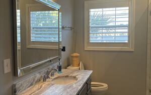 Main level bath room ensuite to bedroom 1