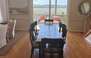 Dining Room with marsh views from kitchen
