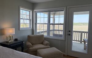 Master bedroom with marsh views