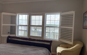 Main level bedroom 2 with marsh view