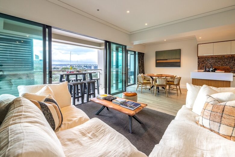 Apartamento en Viaduct Harbour con vistas al horizonte y al puerto deportivo - Auckland, Nueva Zelanda