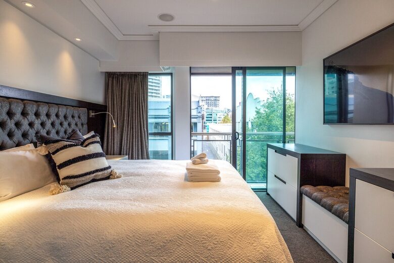 Apartamento en Viaduct Harbour con vistas al horizonte y al puerto deportivo - Auckland, Nueva Zelanda