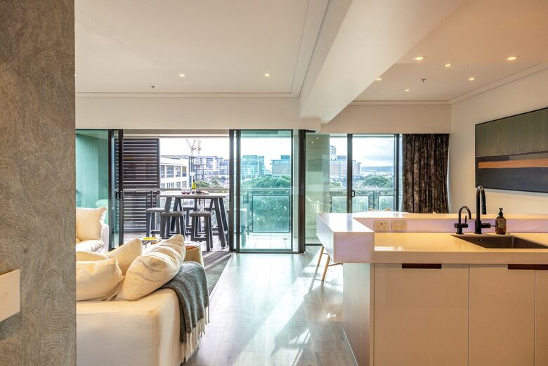 Apartamento en Viaduct Harbour con vistas al horizonte y al puerto deportivo - Auckland, Nueva Zelanda