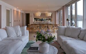 Sitting Room to Dining and Kitchen view