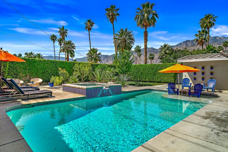 A Desert Modern Stay Centered Around Poolside Mountain Views - Palm Springs, California