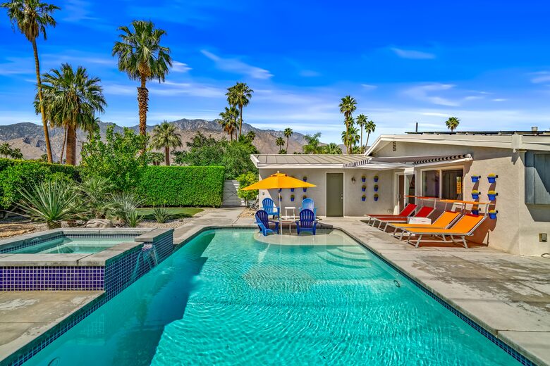 A Desert Modern Stay Centered Around Poolside Mountain Views - Palm Springs, California