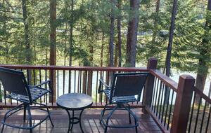 Apartment deck overlooking the river