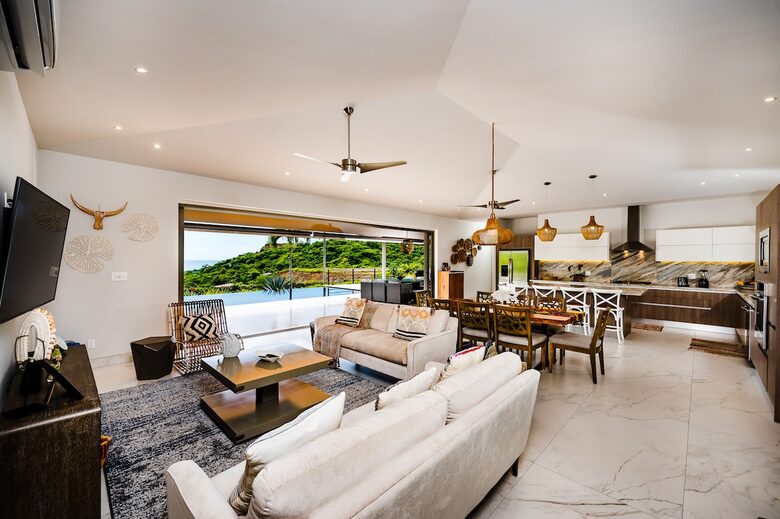 Main Living Interior and Pool Deck