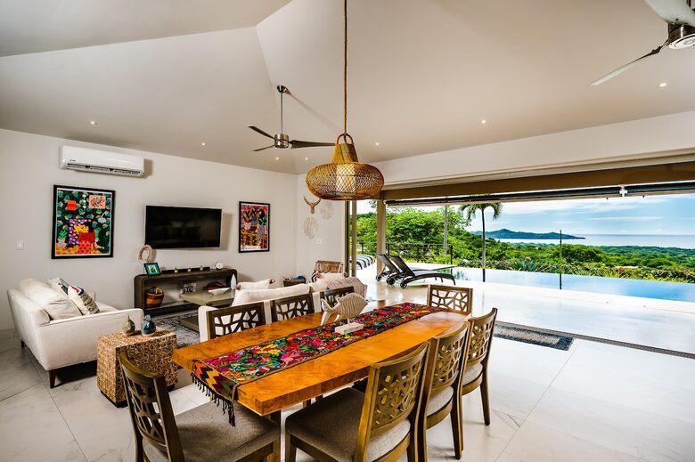 Dining Room Living Room and Pool Deck