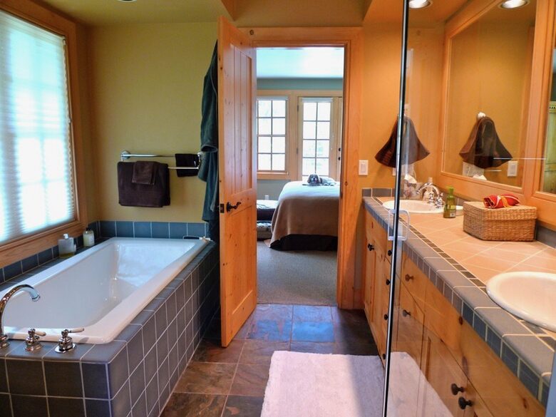 A different view of our master bathroom.