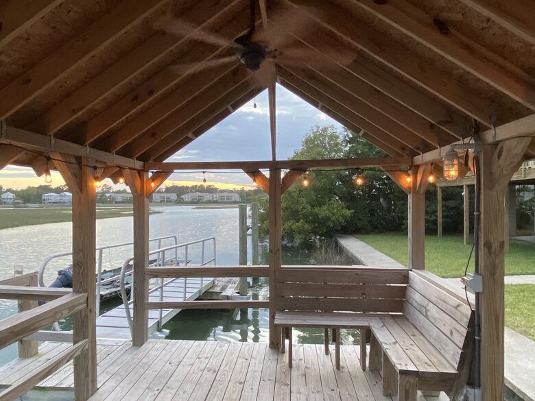 Dock with Seating Just Steps from the House
