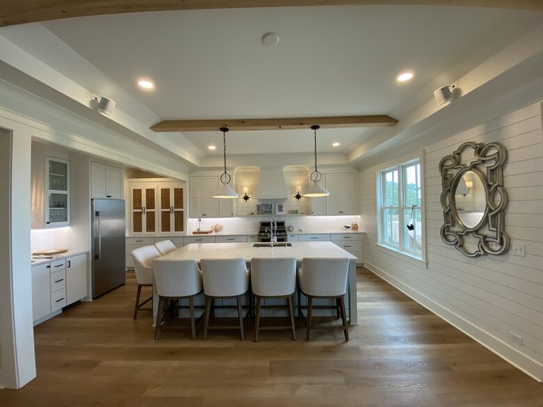 Kitchen, Bar and Coffee Pantry with water views