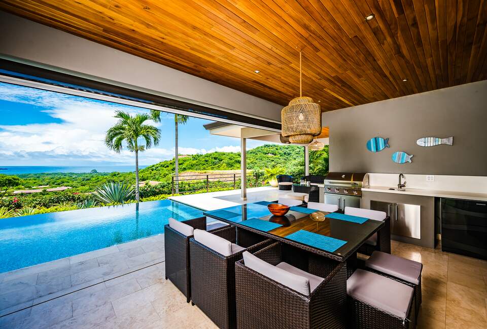 Outdoor Dining and Kitchen View