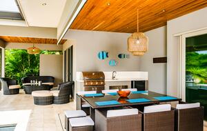 Outdoor Dining, Kitchen and Master Deck