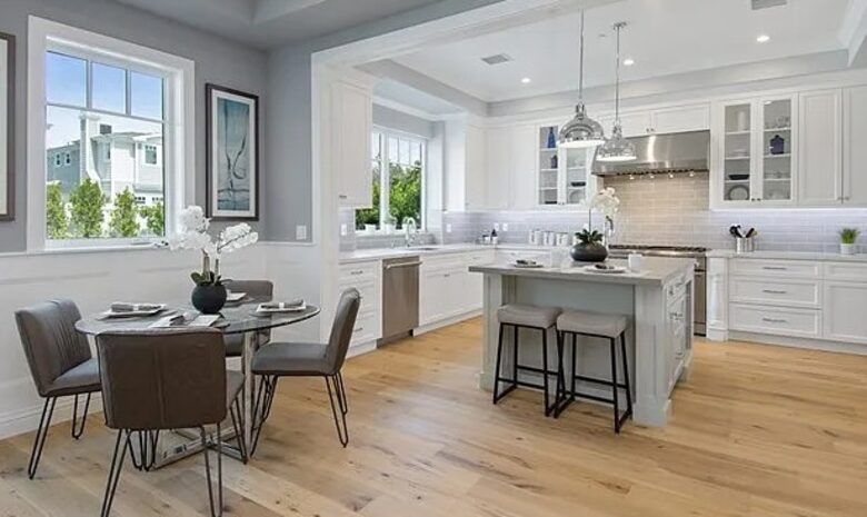 Kitchen and casual dining area