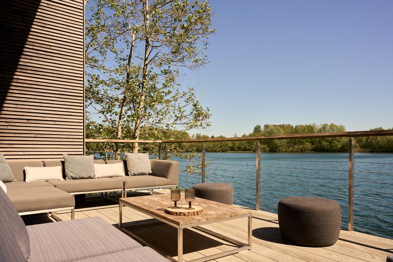 Deck view with seating area