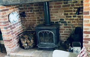Snug with wood fired stove