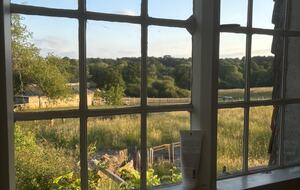 View from a bath in upstairs bathroom