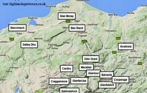 Spey-side Famous Whisky trail, lots of distilleries nearby.