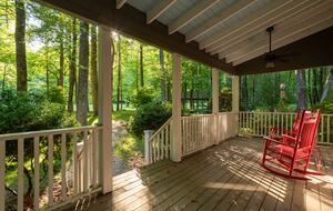 Front porch overlooking 15 of 18 acres.