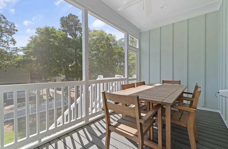 Screened in back porch for ocean breezes