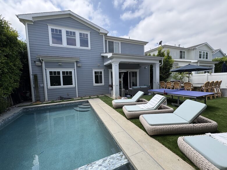 Pool and loungers