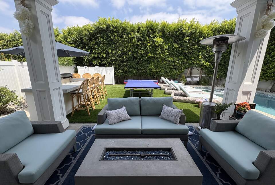Backyard sitting area